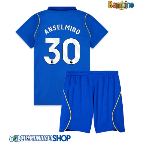 Maglie da calcio Chelsea Aaron Anselmino #30 Prima Maglia Bambino 2026-27 Manica Corta + Pantaloni corti)